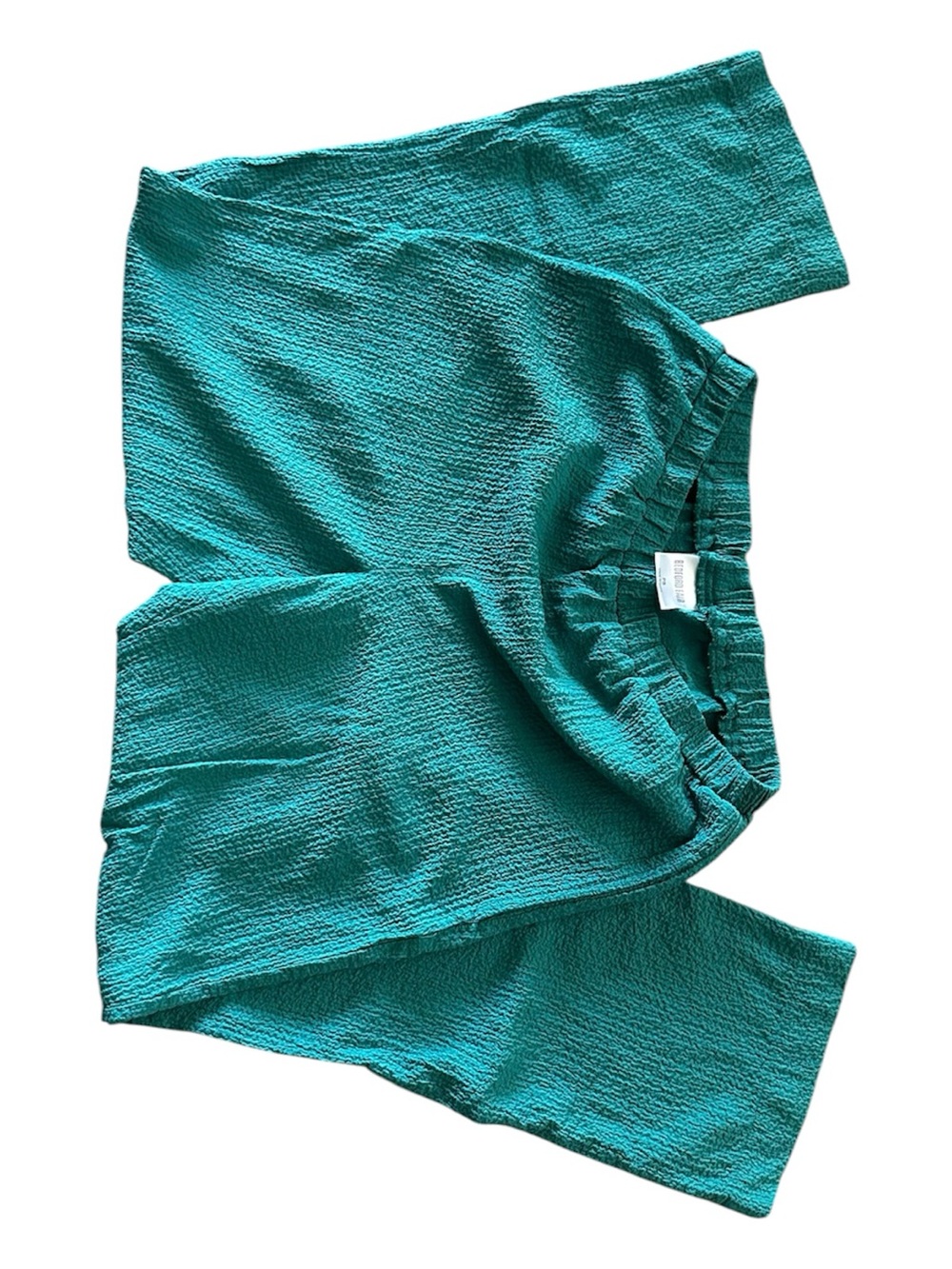 Women’s Teal Crinkle Joggers - Elastic Waist Comfort